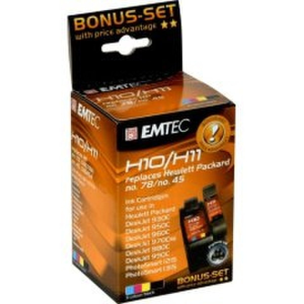 Emtec Multipack HP 51645A/ C6578 Schwarz, Gelb Tintenpatrone