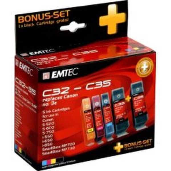 Emtec Multipack Canon BCI-3 black,cyan,magenta,yellow ink cartridge