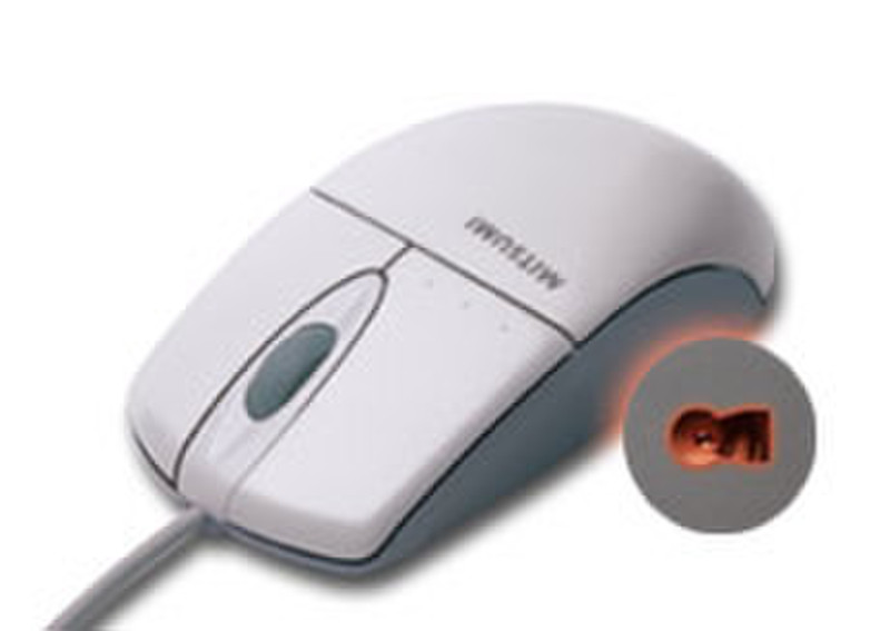 Mitsumi FQ 670 Optical Wheel Mouse, Beige PS/2 Optisch 400DPI Beige Maus