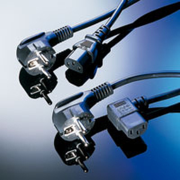 ROLINE Power Cable, Angled IEC Connector, 1.8 m 1.8м Черный кабель питания