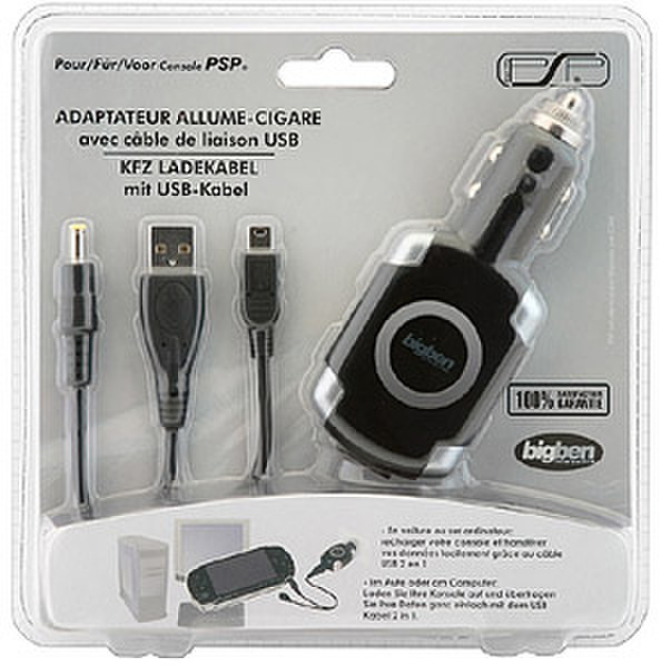 Bigben Interactive KFZ / USB Power Adapter Black power adapter/inverter