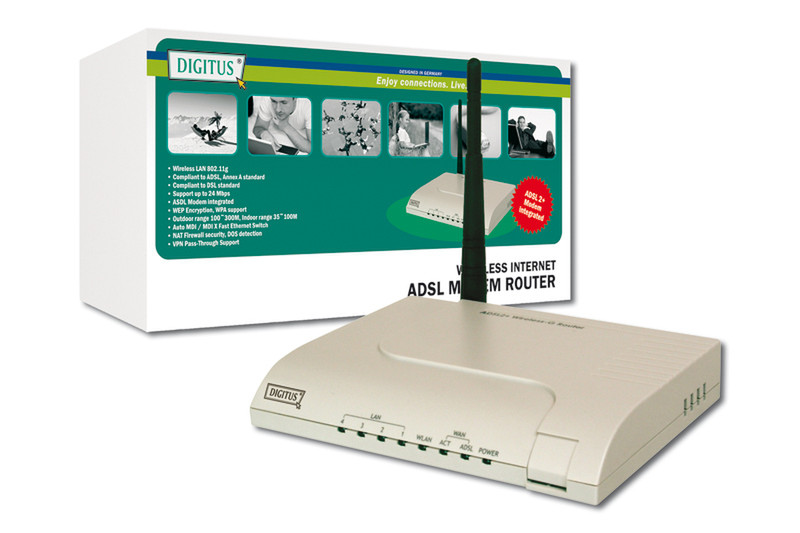 Digitus Wireless LAN Broadband ADSL2+ Modem Router WLAN-Router