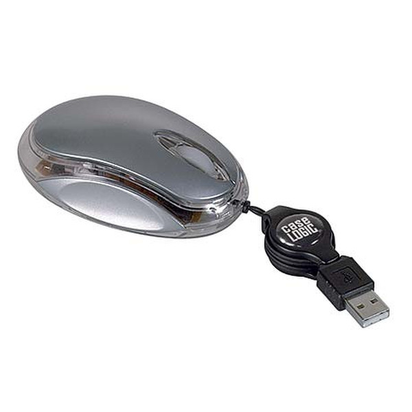 Case Logic Optical Mouse USB Оптический Cеребряный компьютерная мышь