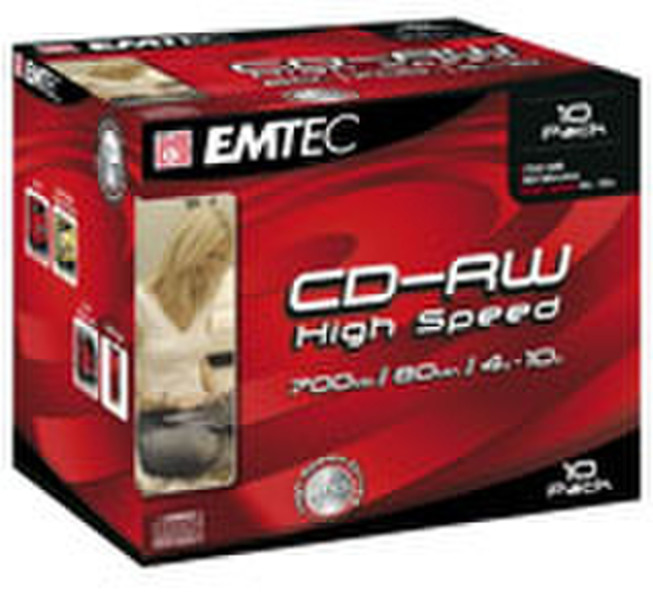 Emtec CD-RW 80MIN/700MB WEB4-10X 10P CD-RW 700MB 10pc(s)