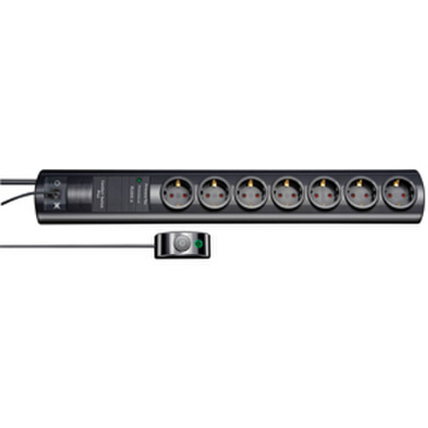 HQ BN-PROFF70 7AC outlet(s) 2m Black power extension