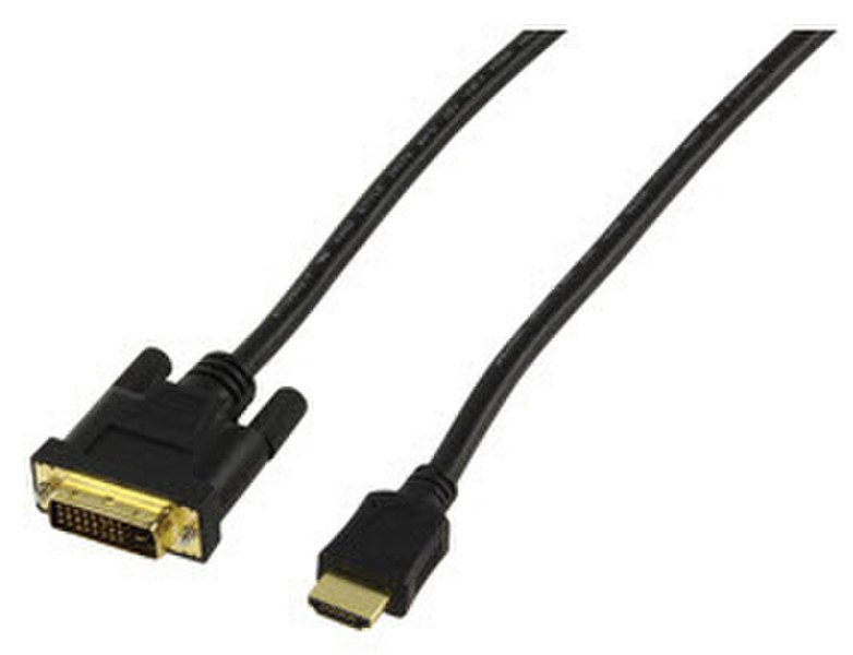 HQ 1.5m HDMI/DVI-D 1.5m HDMI DVI-D Schwarz