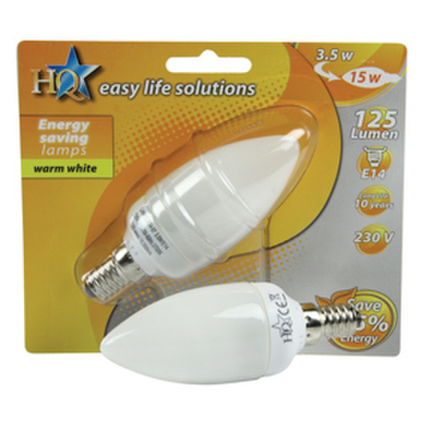 HQ E-E14-07 3.5Вт E14 A Теплый белый energy-saving lamp