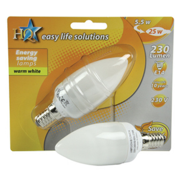 HQ E-E14-08 5W E14 A Warm white energy-saving lamp