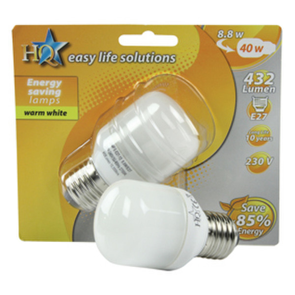 HQ E-E27-12 8Вт E27 A Теплый белый energy-saving lamp