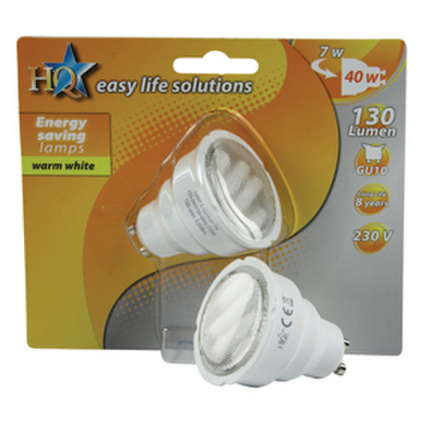 HQ E-GU10-01 7W GU10 B Warm white halogen bulb