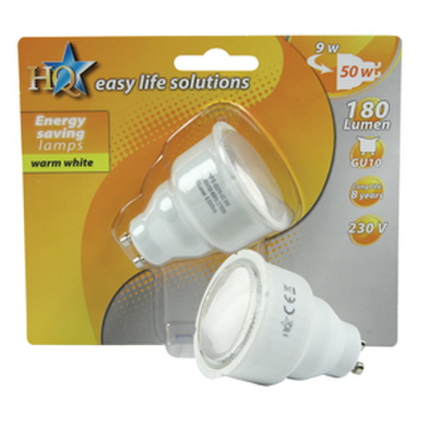 HQ E-GU10-02 9W GU10 B Warm white halogen bulb