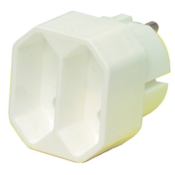 HQ EL-ADAPT020 Type F (Schuko) Type C (Europlug) White power plug adapter