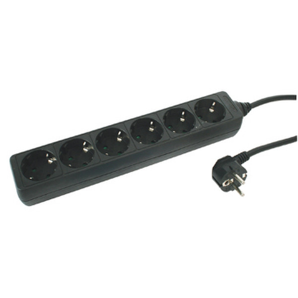 HQ 6xSchuko, 3500W 6AC outlet(s) Black power distribution unit (PDU)