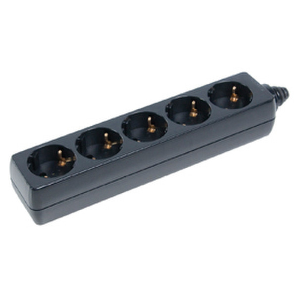 HQ EL-PS250B 5AC outlet(s) Black power extension