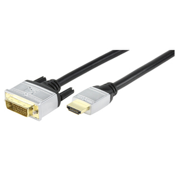 HQ HDMI/DVI, 3m 3m HDMI Schwarz