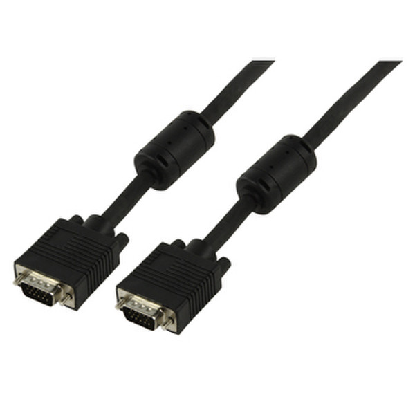 HQ HD15/HD15, 3m 3m VGA (D-Sub) VGA (D-Sub) Black