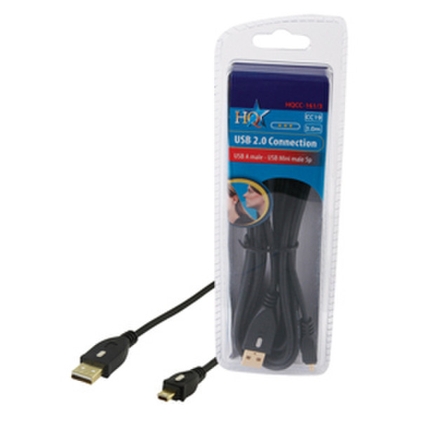 HQ CC-161/3 3м USB A Mini-USB B Черный