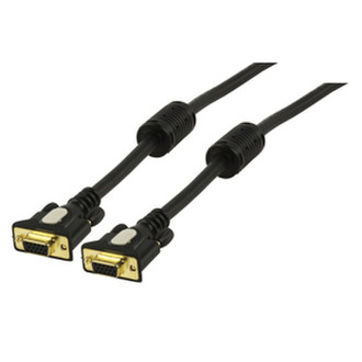 HQ HD15/HD15, 3m 3m VGA (D-Sub) VGA (D-Sub) Black