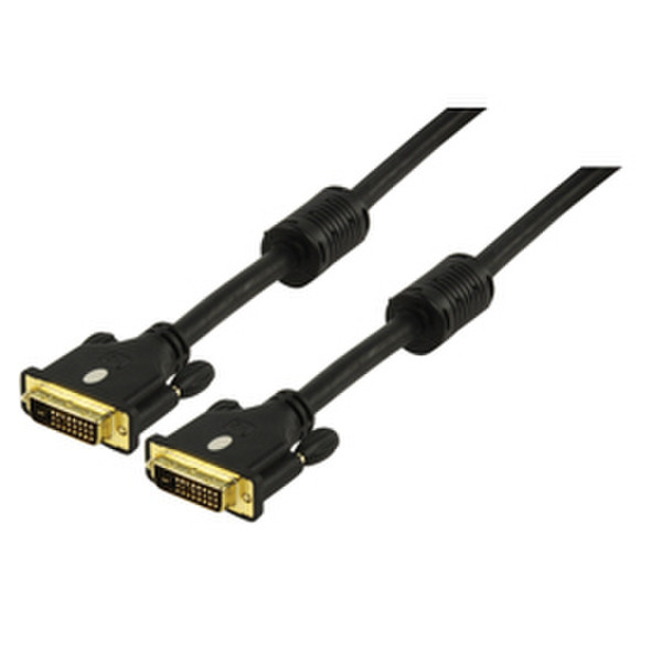 HQ DVI-D/DVI-D, 1.5m 1.5m DVI-D DVI-D Schwarz DVI-Kabel