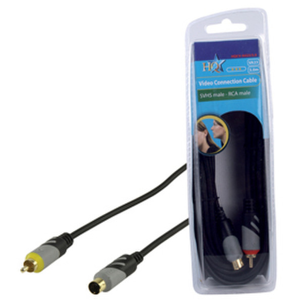 HQ 5m RCA - S-Video 5m RCA S-Video (4-pin) Black