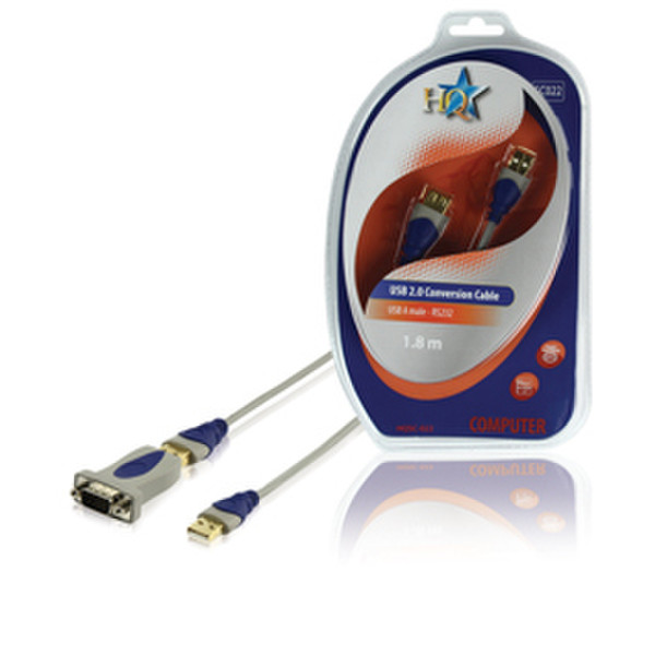 HQ SC-022 1.8м VGA (D-Sub) USB Синий, Серый