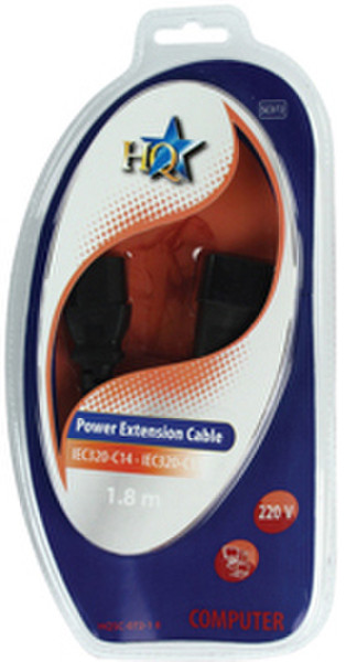 HQ SC-072-1.8 1.8m C13 coupler C14 coupler Black