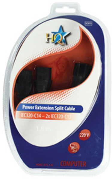 HQ SC-073-1.8 1.8m C14 coupler C13 coupler Black