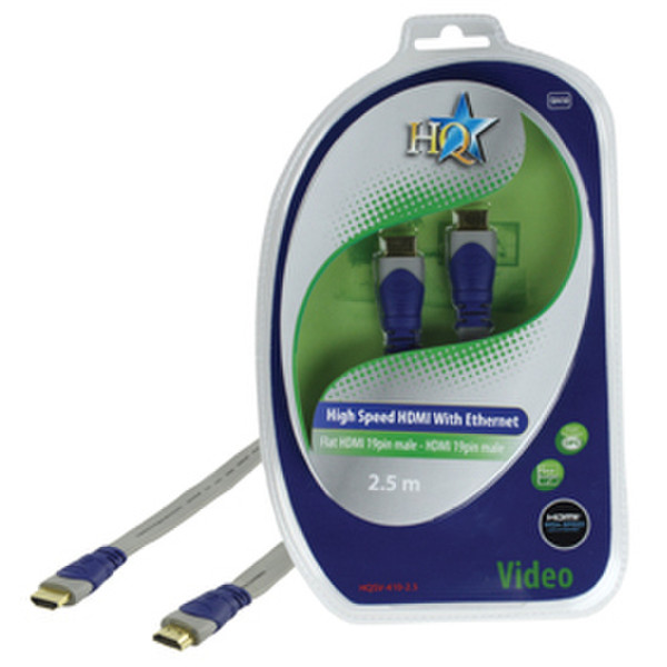 HQ SV-410-2.5 2.5m HDMI HDMI Blue,Grey