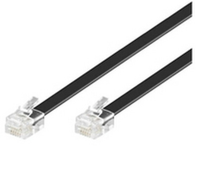 Microconnect RJ12 6C/6P 5m 5m Black telephony cable
