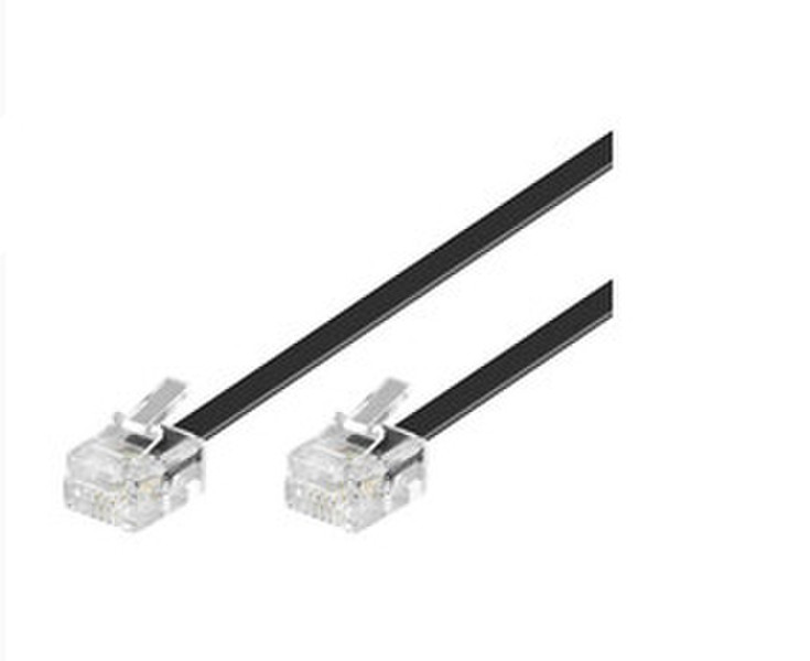 Microconnect RJ11 6P/4C, 2m 2m Black telephony cable
