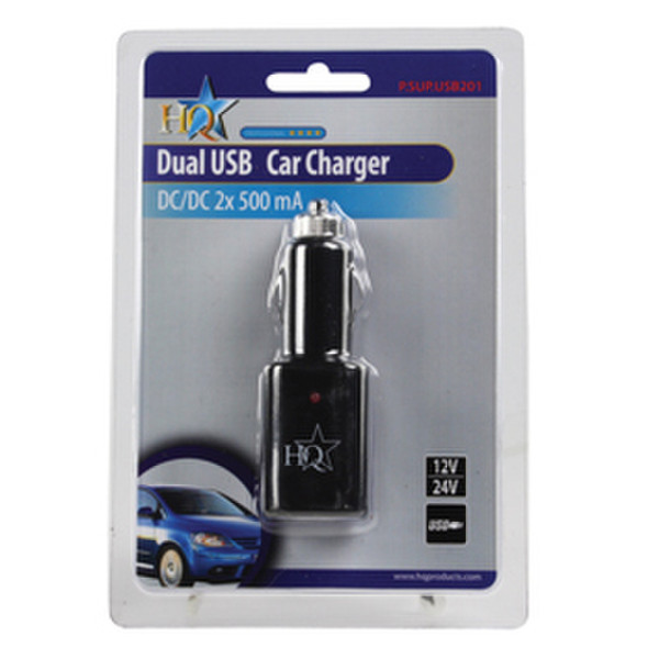 HQ P.SUP.USB201 Auto Black mobile device charger