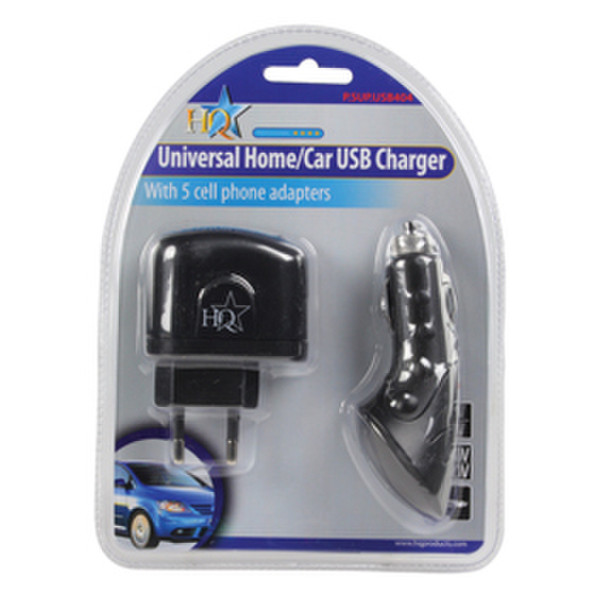 HQ P.SUP.USB404 Auto,Indoor Black mobile device charger