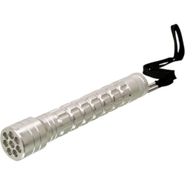 HQ TORCH-L-17 Hand flashlight LED Silver flashlight
