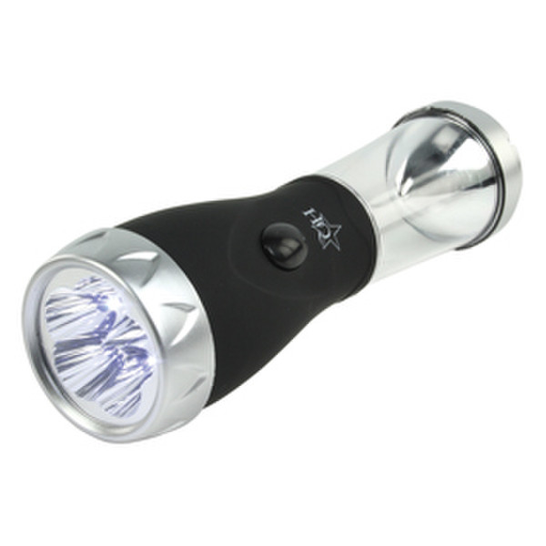 HQ TORCH-LDYN-8 Hand-Blinklicht LED Schwarz, Silber Taschenlampe