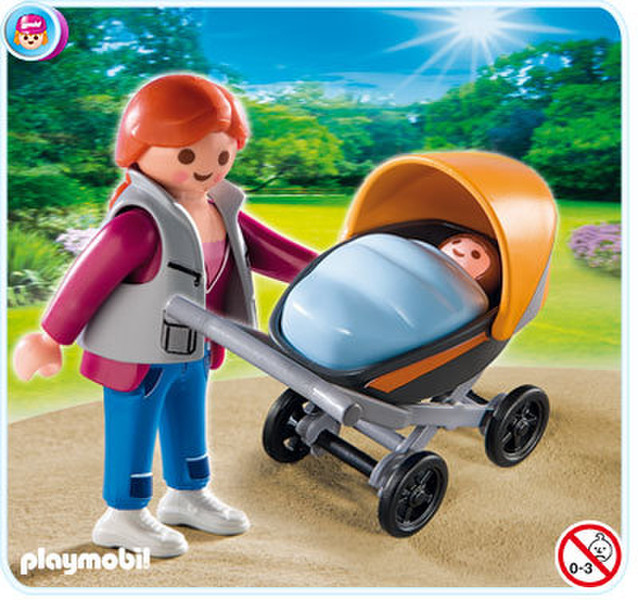 Playmobil Mom with Baby Carriage Разноцветный