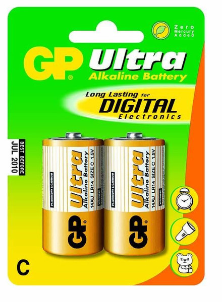 GP Batteries Ultra Alkaline LR14 C 1.5V