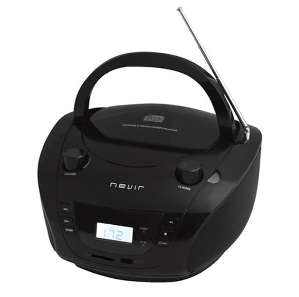 Nevir NVR-457 UC Digital 2.4W Black CD radio