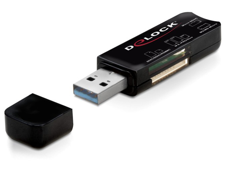 DeLOCK 91718 USB 3.0 Черный устройство для чтения карт флэш-памяти