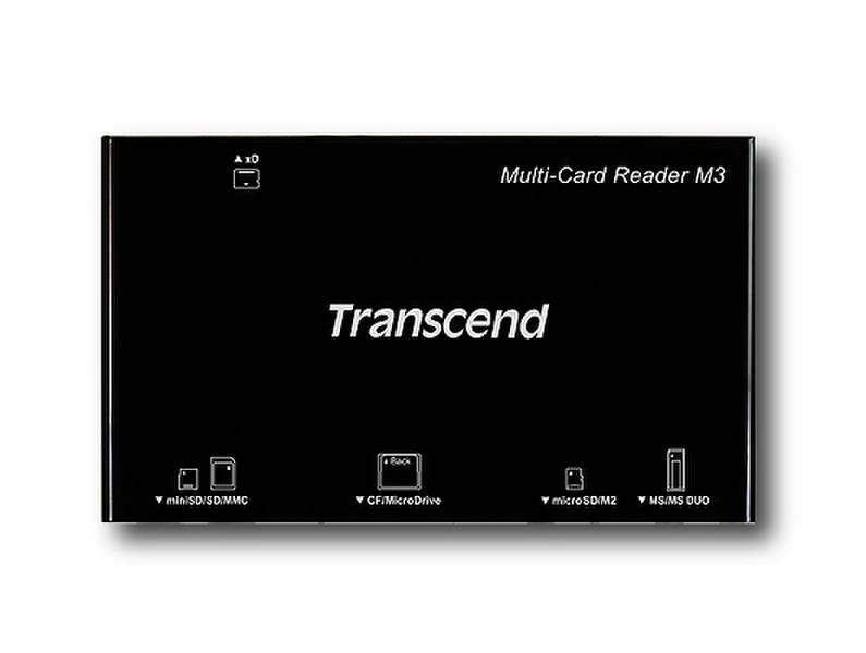 Transcend Multi-Card Reader M3, Jet Black устройство для чтения карт флэш-памяти