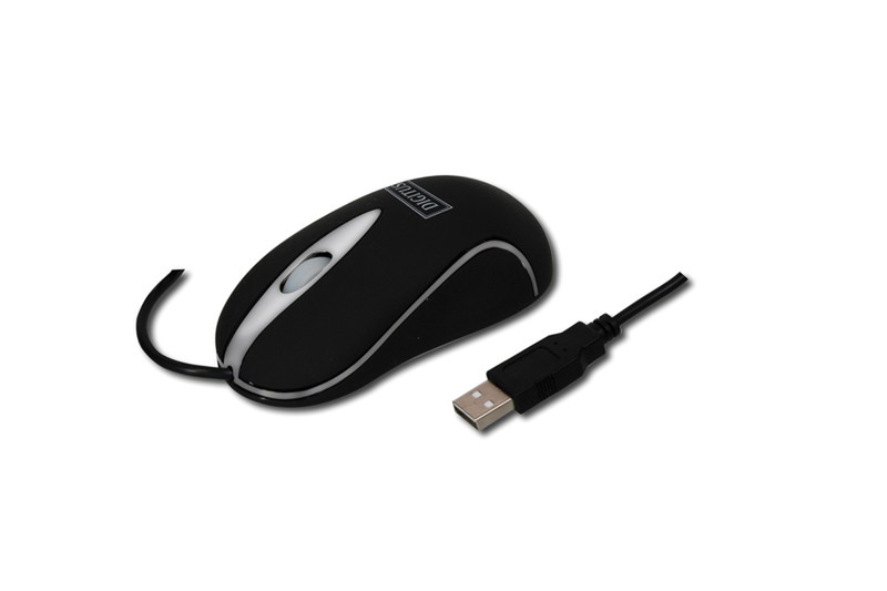Digitus Wired Laser-Mouse, USB USB Лазерный 800dpi Черный компьютерная мышь