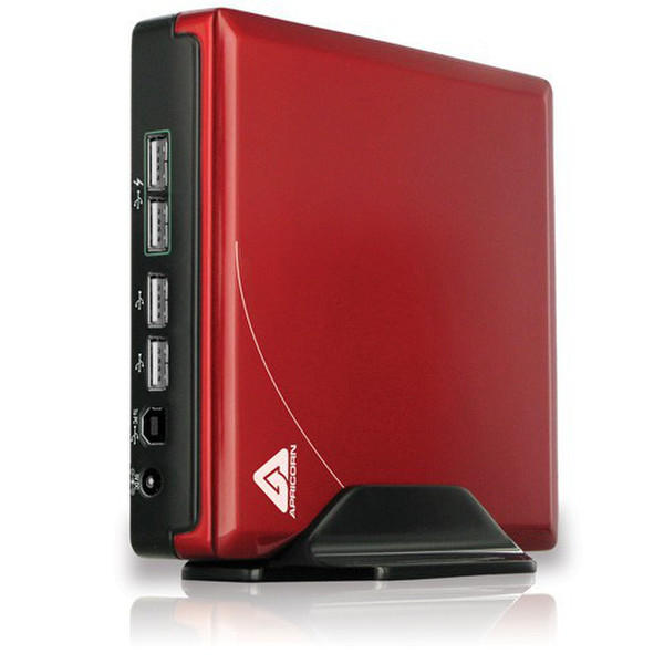 Apricorn Aegis NetDock 1TB USB 2.0 Red notebook dock/port replicator