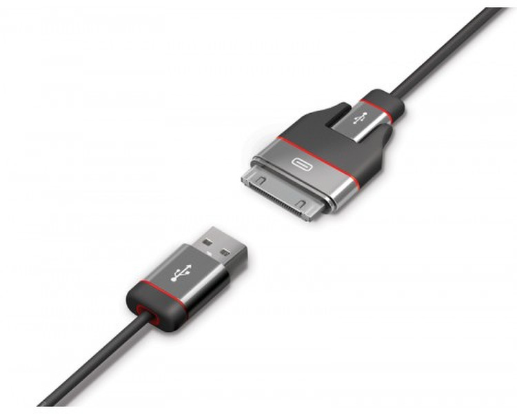 jWIN ICB17 0.9м USB A Apple 30-p Черный