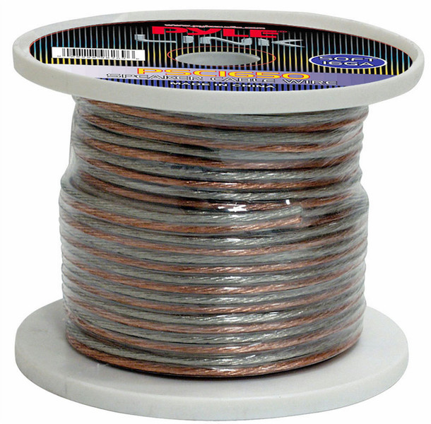 Pyle Speaker Zip Wire 15.24m Copper,Silver audio cable