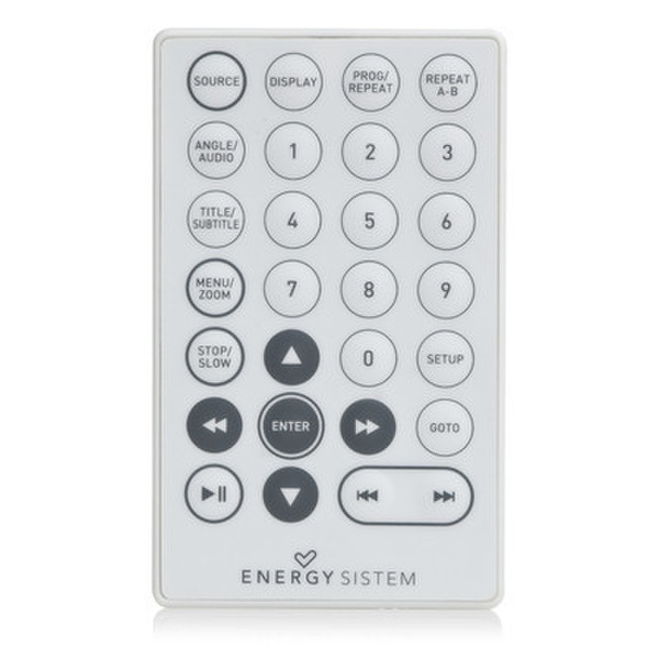 Energy Sistem RA-M290 IR Wireless press buttons White remote control