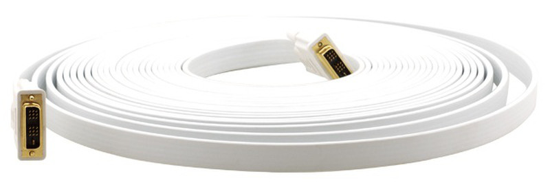 Kramer Electronics DVI (M) - DVI (M) 3m 3м Белый DVI кабель