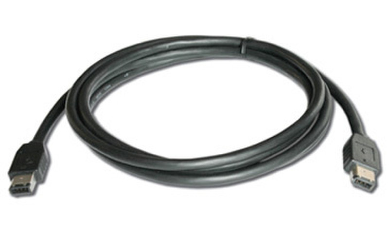 Kramer Electronics 6-Pin (M) - 6-Pin (M), 3 m 3m 6-p 6-p Black firewire cable