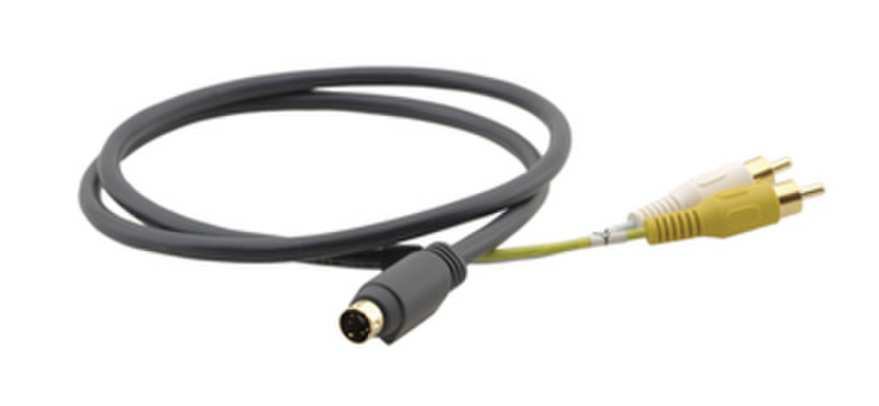 Kramer Electronics S-Video/RCA, 1.8m 1.8m S-Video (4-pin) RCA Black video cable adapter