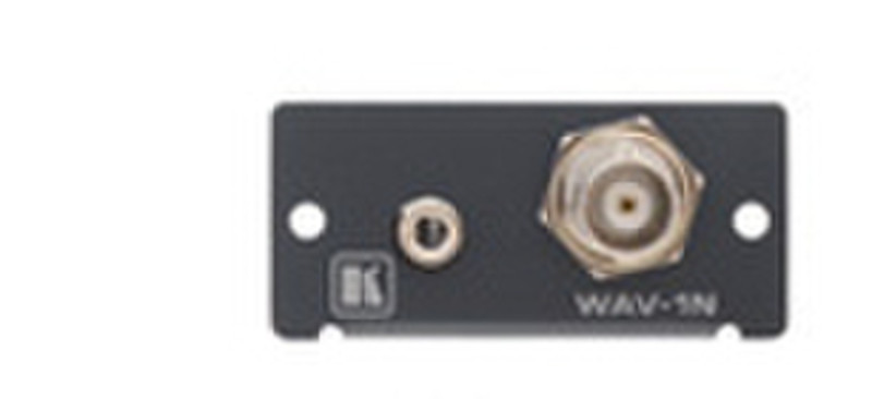 Kramer Electronics Wall Plate Insert - BNC, 3.5mm - Terminal Block Black outlet box