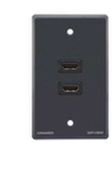 Kramer Electronics Passive Wall Plate - 2 HDMI Black outlet box