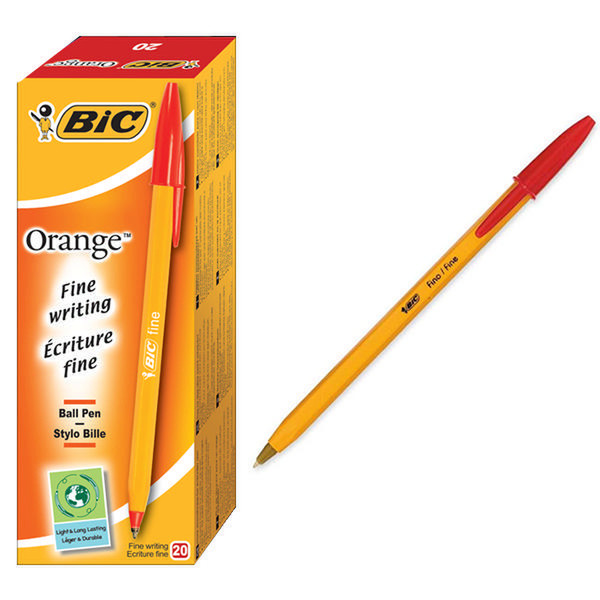 BIC Orange Fine Stick ballpoint pen Fine Red 20pc(s)